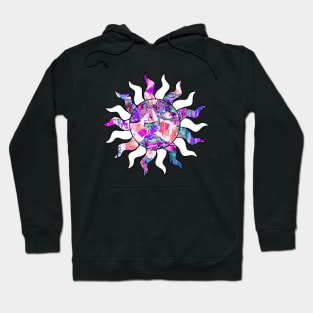 Glitch Art Sun Glitchcore Aesthetic Hoodie